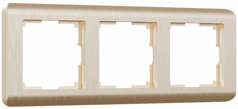 Рамка 3-я Werkel Wl-12-frame-03-champagne Stream шампань рифленый