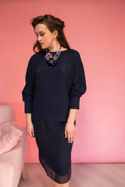 Блузка 3044ВЕА, темно-синий #75ТС093044ВЕА