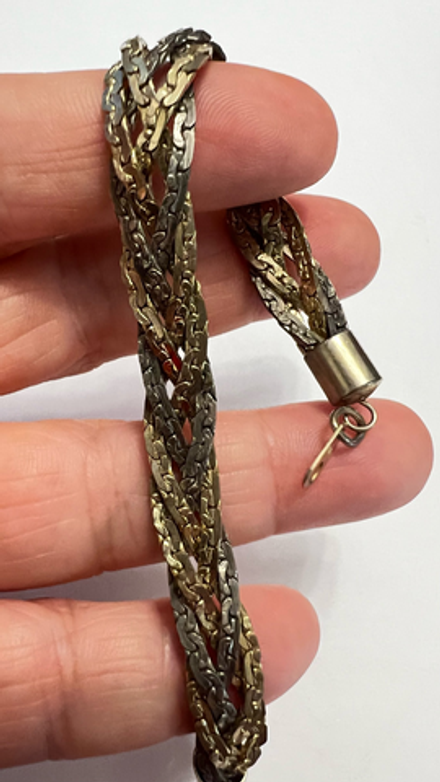 Плетеный браслет биколор KOREA