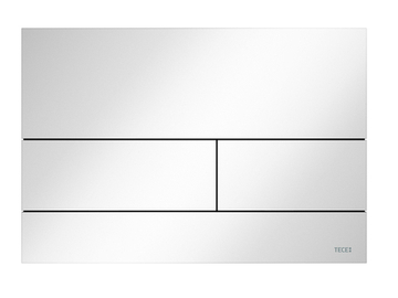 Металлическая панель смыва унитаза TECEsquare II для системы с двойным смывом, цвет белый глянцевый
