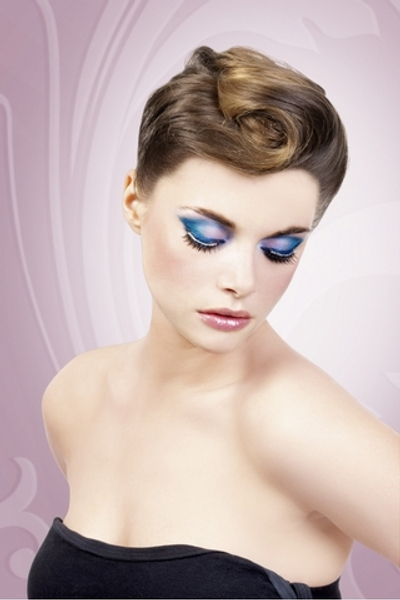 Чёрные накладные ресницы с серебристыми стразами (Цвет: черный)