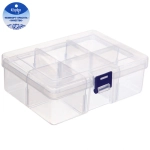 Органайзер для хранения мелочей, 6 ячеек «ИДЕЯДОМА», прозрачный, 16,5*12,5см (наклейка Селфи)