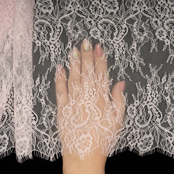 Кружево реснички розовые (24*290 см)