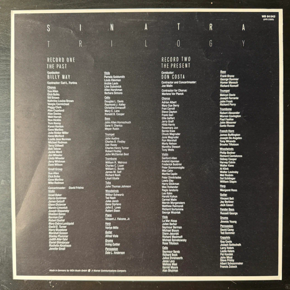 Frank Sinatra ‎– Trilogy: Past, Present & Future 3LP (Франция 1980г.)