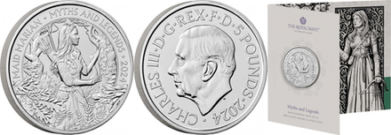 Великобритания 5 фунтов, 2024 Мифы и Легенды - Дева Мариан