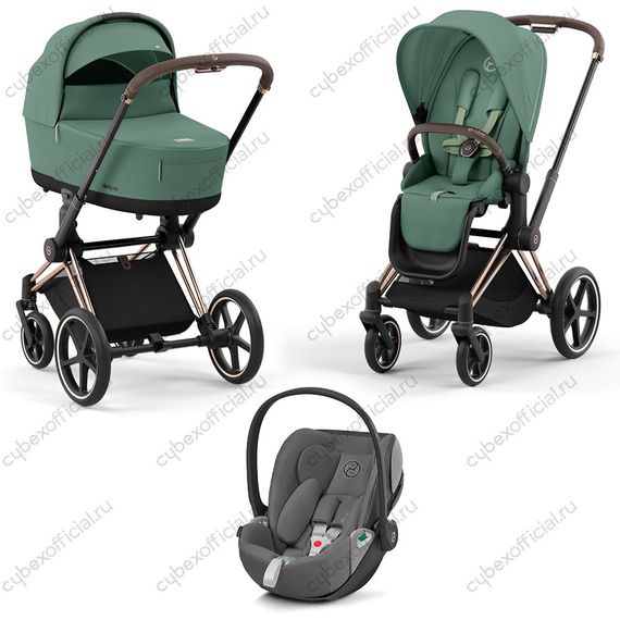 Детская коляска Cybex Priam IV 3 в 1 Leaf Green