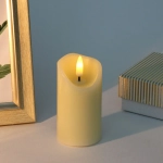 Сувенир с подсветкой «Свеча восковая - Искра» 5,3*10 см - облита воском (работает от батареек 2 АА)