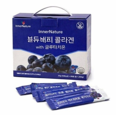 Коллаген с черникой и глутатионом - для красоты кожи, сияния и поддержки организма, 5000 мг/1 стике, 60 стиков