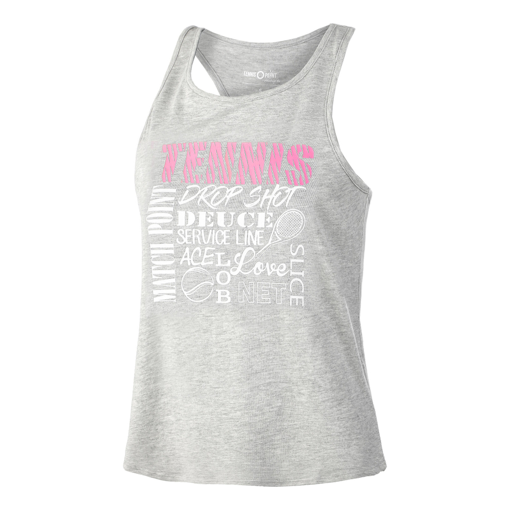 Женская теннисная майка Tennis-Point Tennis World Tank Top Women - Grey, Multicoloured