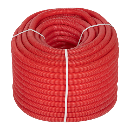 Труба Royal Thermo гофрированная 28 мм (для труб d20), красная, (бухта 75 м)