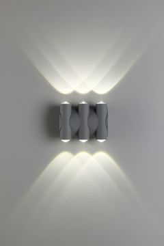 Уличный настенный светодиодный светильник 358567 тёмно-серый Calle Novotech