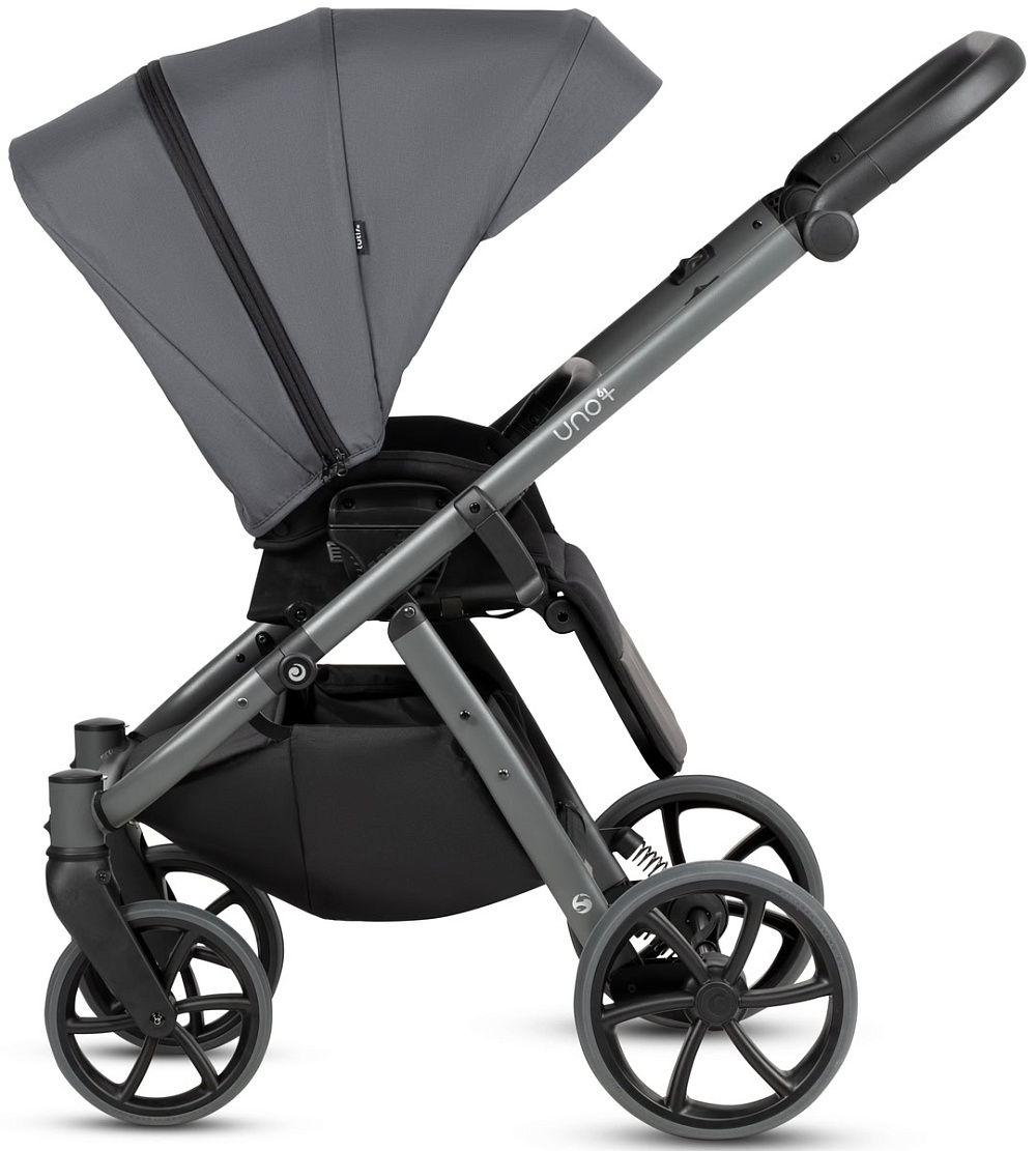 Детская коляска Tutis Uno 6 Plus Essential collection 4 в 1 с автокреслом Beno Black и базой 1602169 Antracite