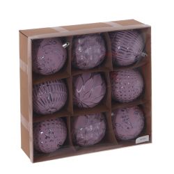 GAEM Набор из 9шт Украшение новогоднее "Шар", D 8 см, L24 W8 H24 см