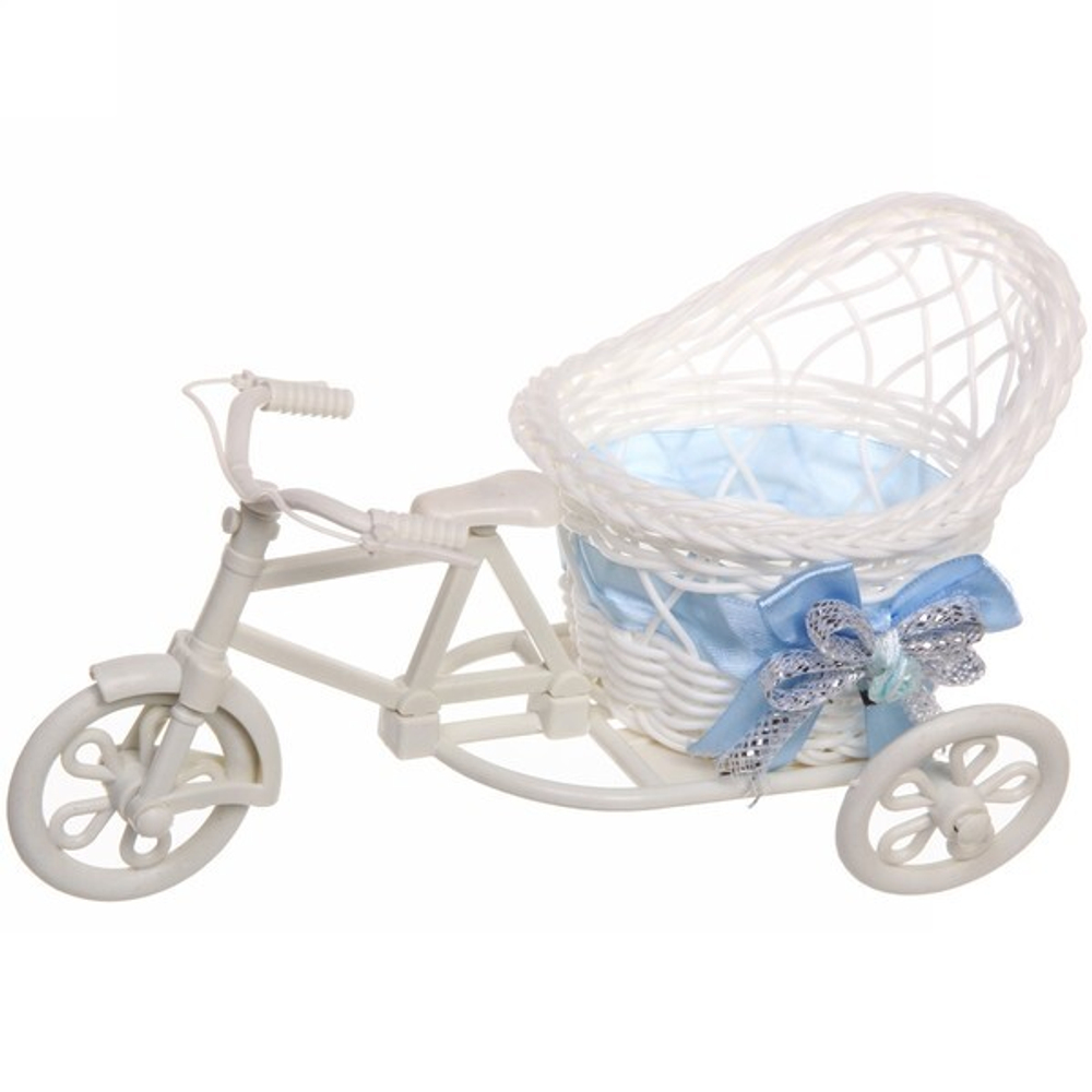 Кашпо для цветов «Велосипед» 23*12см плетеное, карета ДоброСад