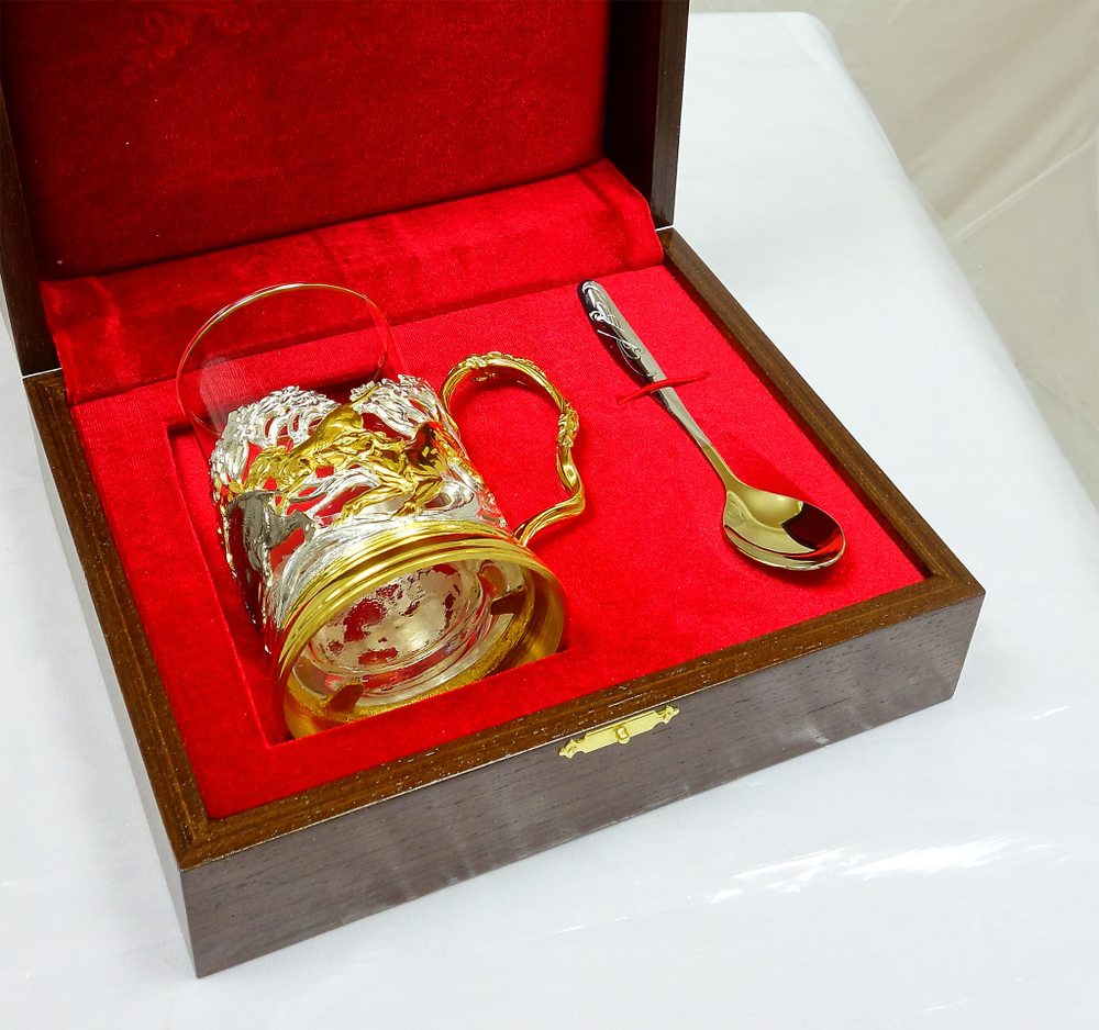 Подстаканник "Охота на кабана"