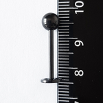 Штанга 16 мм для пирсинга языка "Пацифик". Медицинская сталь, черная. 1 шт