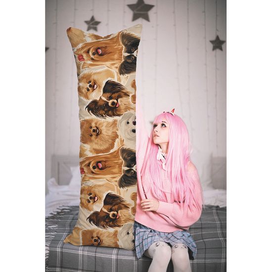 Дакимакура подушка с собаками декоративными арт. 0023