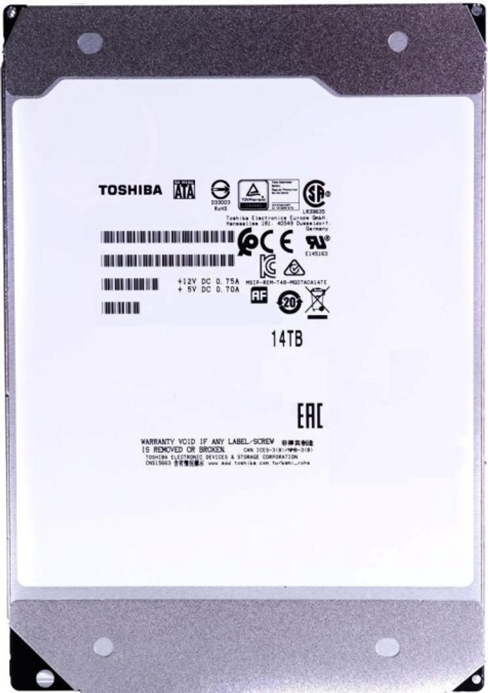 Жесткий диск 14TB SATA 6Gb/s Toshiba (KIOXIA) MG08ACA14TE