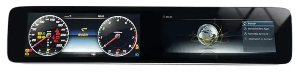 Магнитола Mercedes-Benz E-класс (W213) 2016-2018 NTG 5.5 - Carmedia MRW-M1202 мониторы 12.3", Android 12, 8Гб+128Гб, 4G SIM-слот, CarPlay