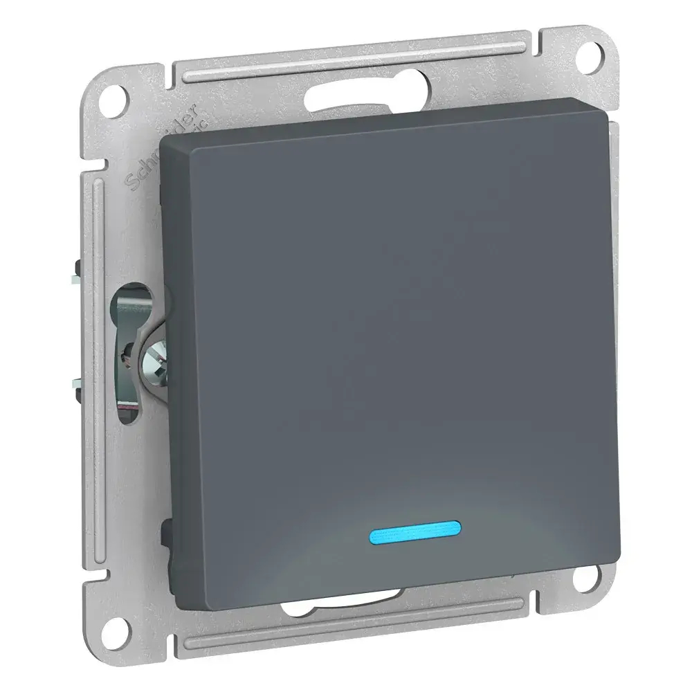 ATLASDESIGN 1-клавишный ВЫКЛЮЧАТЕЛЬ с подсветкой, сх.1а, 10АХ, механизм, ГРИФЕЛЬ