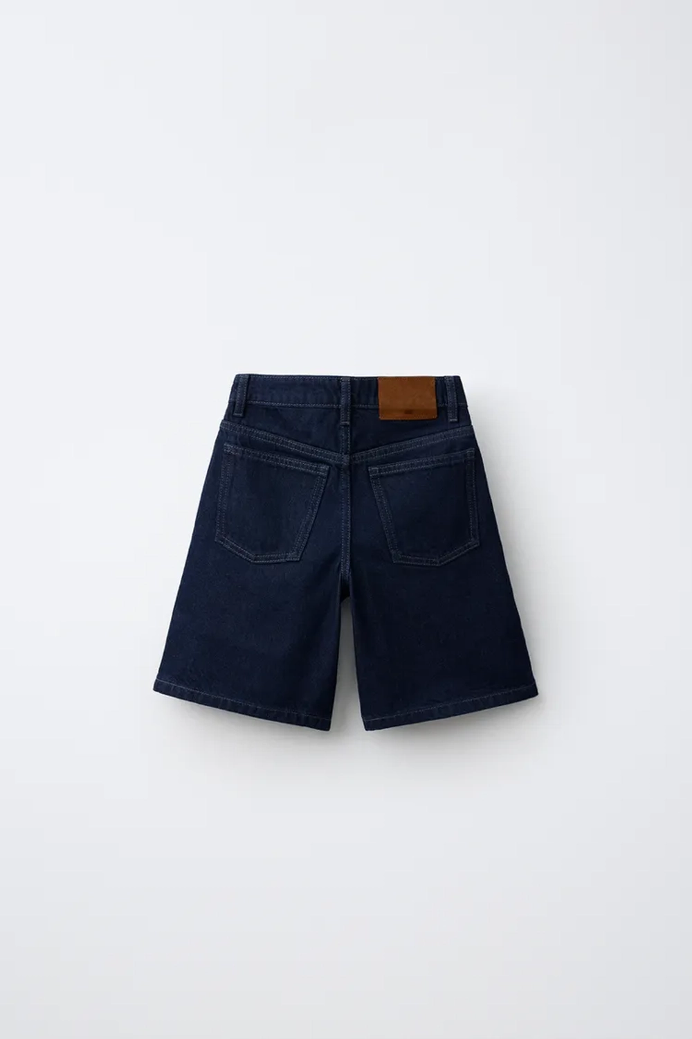 ZARA ДЛИННЫЕ ДЖИНСОВЫЕ ШОРТЫ, СИНИЙ