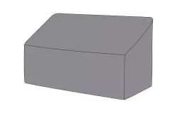 Защитный чехол на диван Канны, двухместный, цвет серый