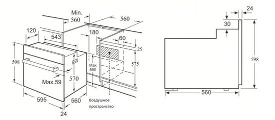 Электрический духовой шкаф Zigmund & Shtain EN 222.112 W