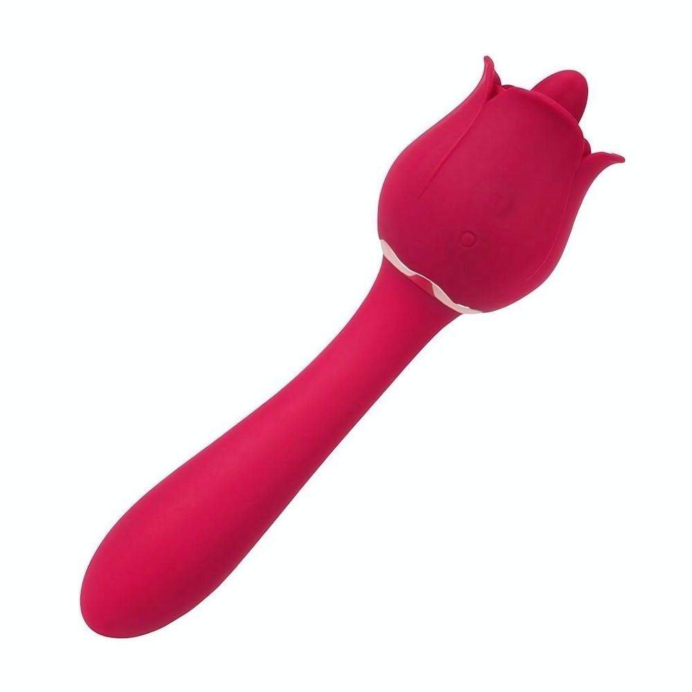 Розовый вибромассажер Rose Pro 6 - 21,4 см. (Цвет: розовый)