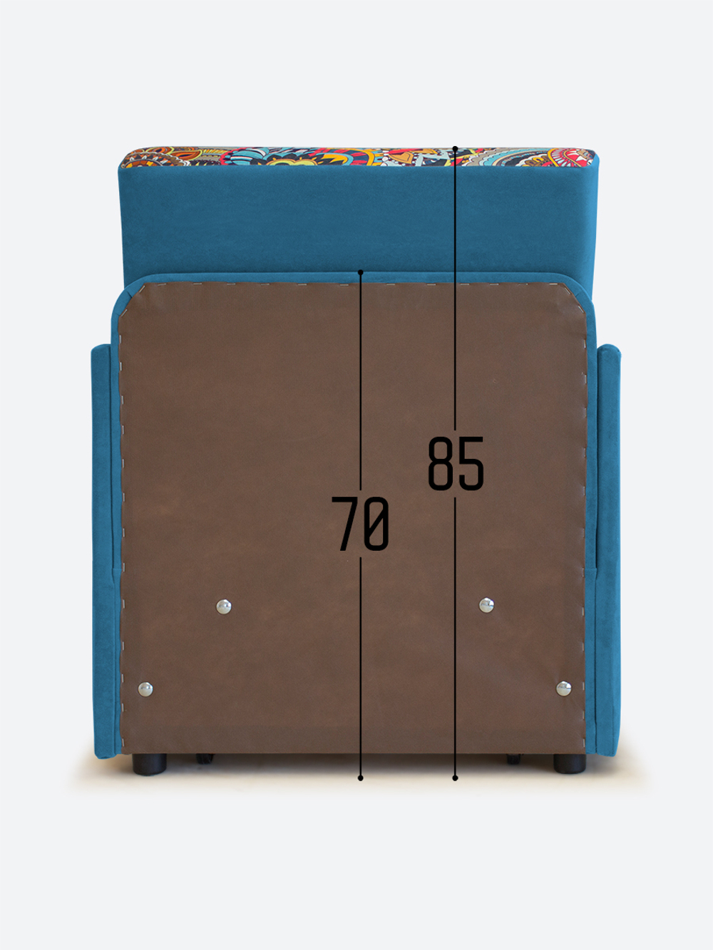 Кресло-кровать "Миник" с подлокотниками Dream Denim, купон Хаски