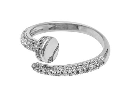 Кольцо "Гвоздь" со стразами