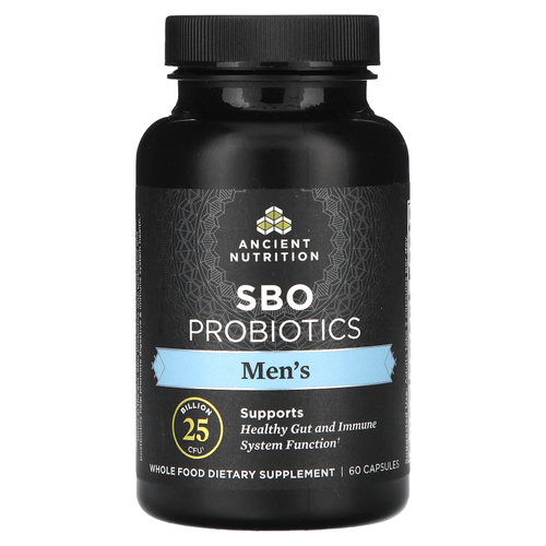 Ancient Nutrition, Men's SBO Probiotics, 25 Billion CFU, 60 Capsules