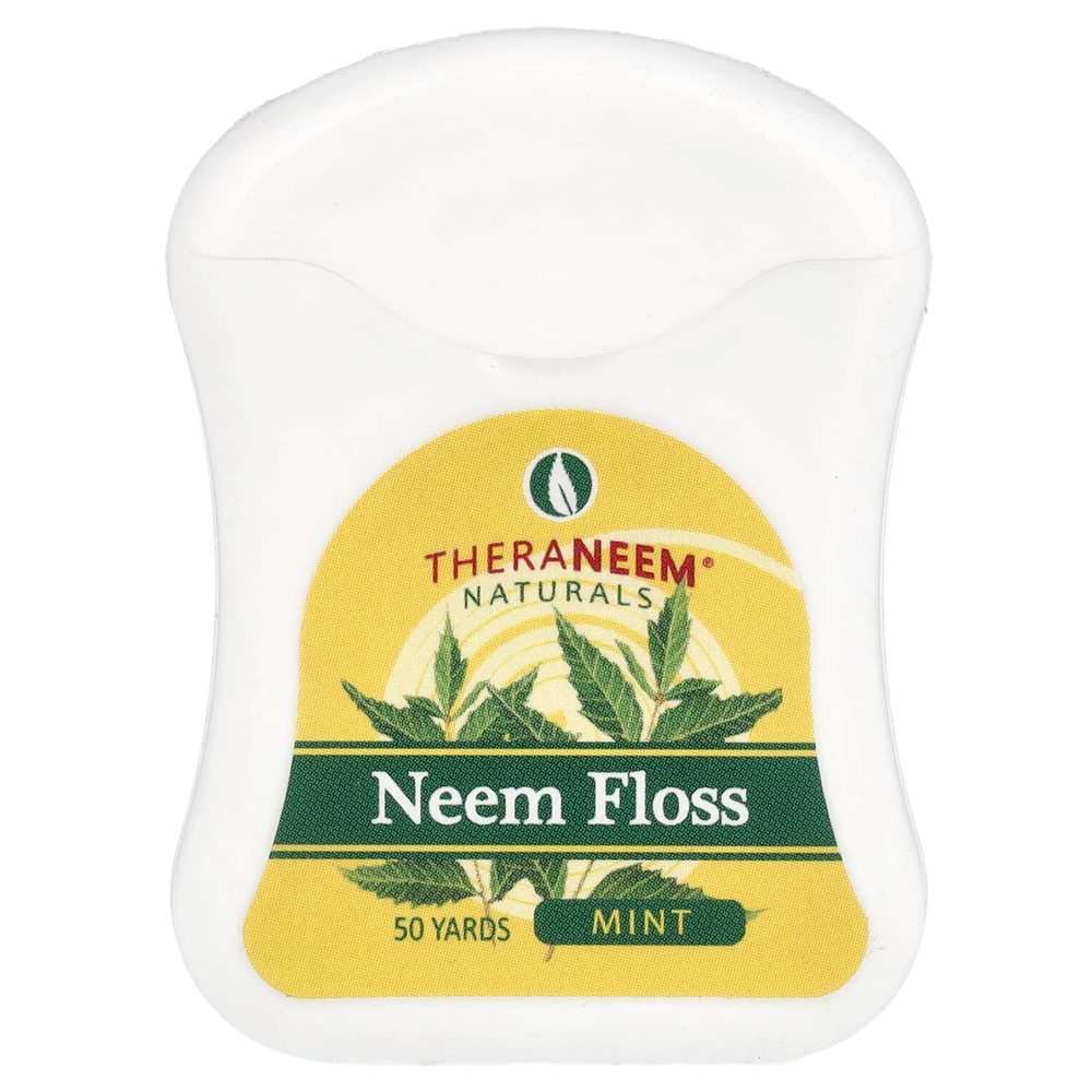 Organix South, TheraNeem® Naturals, зубная нить из нима, мята, 50 ярдов
