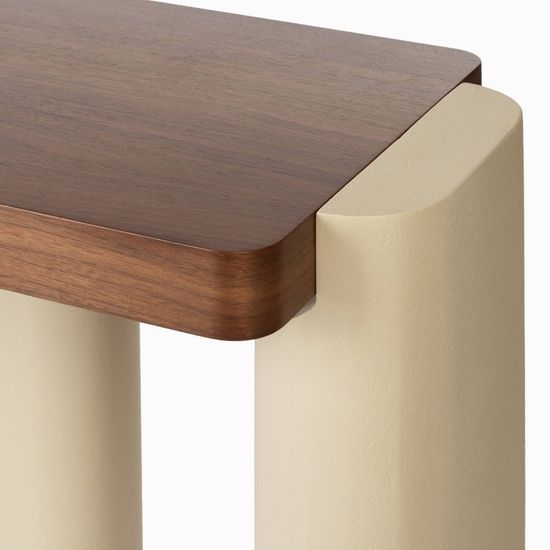 Консоль Etmo 160х46 цвет серый/орех