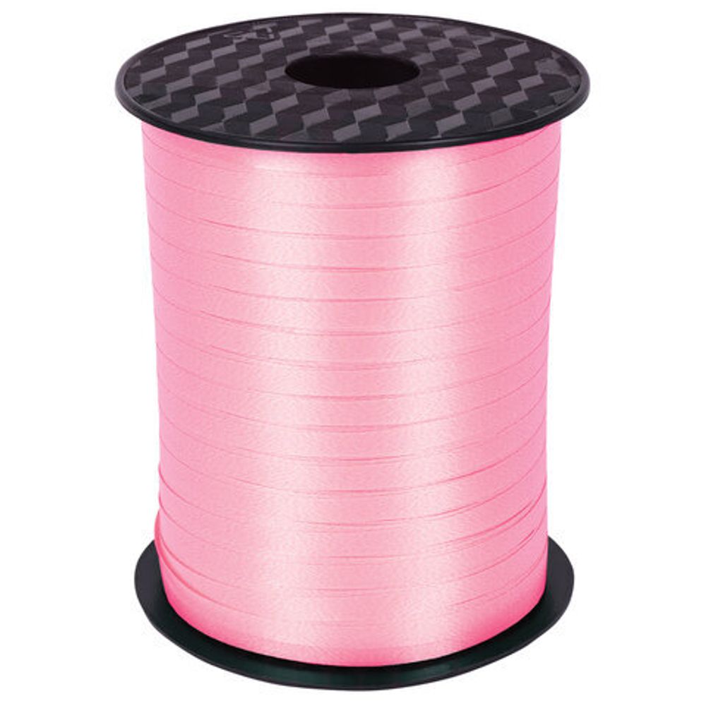 Лента упаковочная декоративная для шаров и подарков, 5 мм х 500 м, розовая, ЗОЛОТАЯ СКАЗКА, 591812