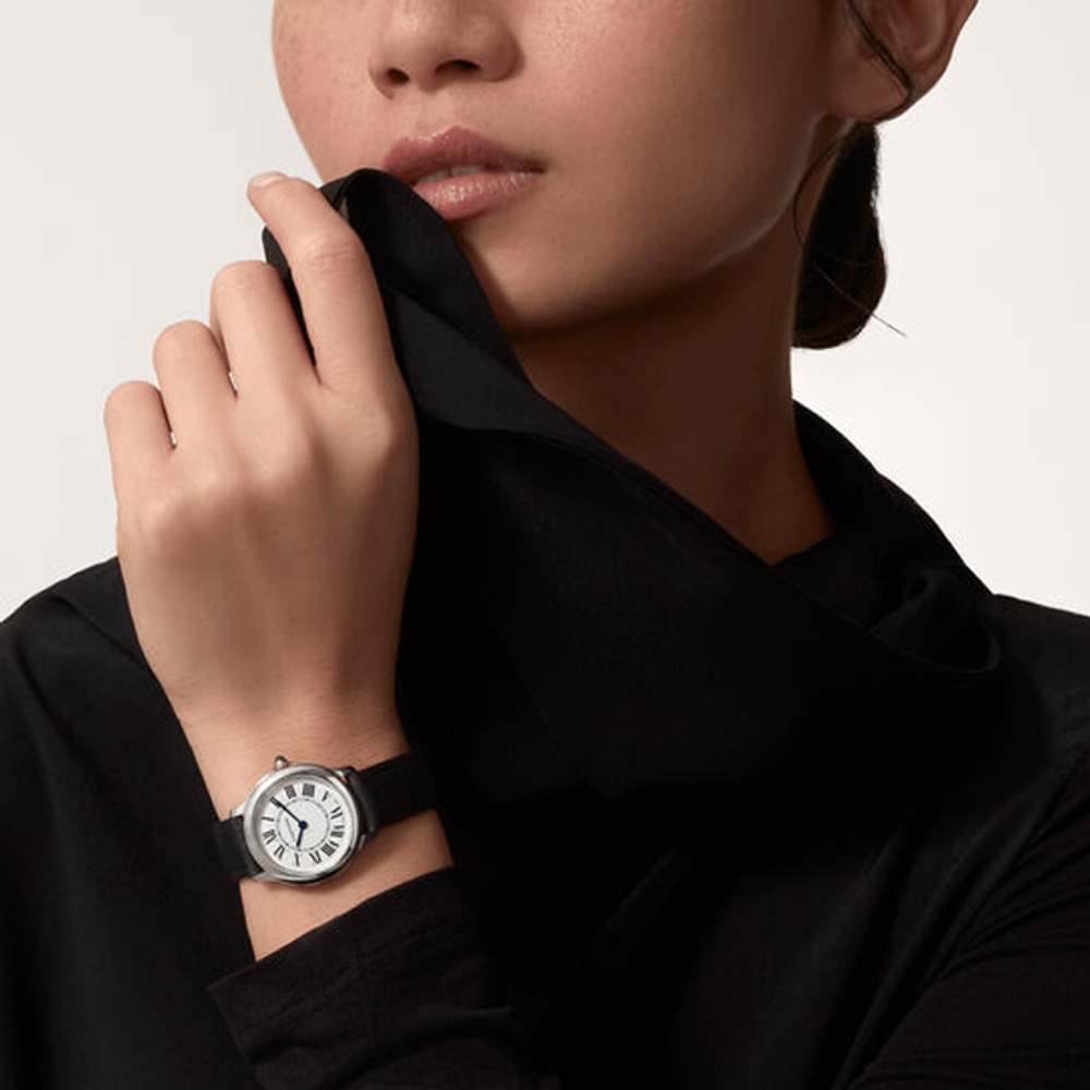 CARTIER RONDE DE Quartz Movement Women"s Watch Watch 29mm White Dial Stainless Steel Case