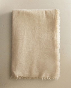 Zara Home - Шерстяной плед, экрю, 200x300 см