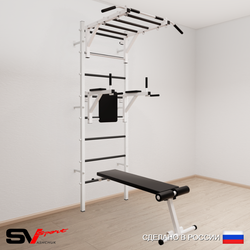 Шведская стенка Sv Sport усиленная 624 (Турник рукоход/Брусья/Скамья)