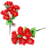 Цветы искусственные 30см «Цветочная фантазия» 6 цветков красные