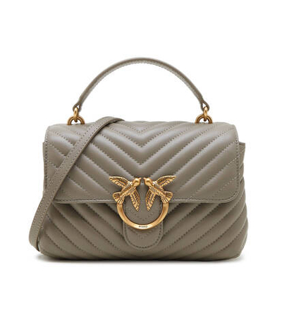 Кожаная сумка-мессенджер LOVE LADY PUFF MINI CL SHEEP N Pinko - серый(100044 A0GK)