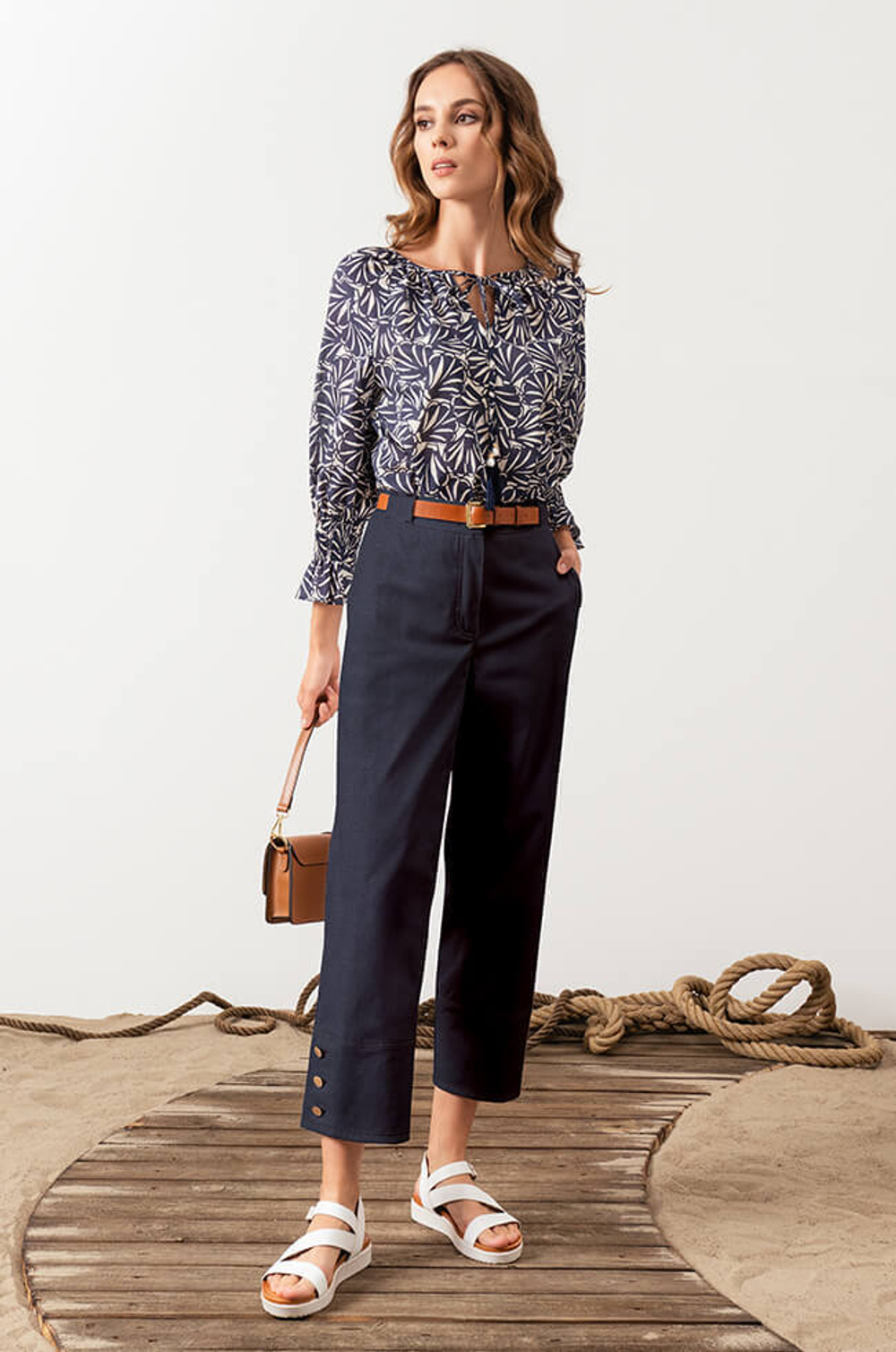 31064 Брюки женские (синий джинс)