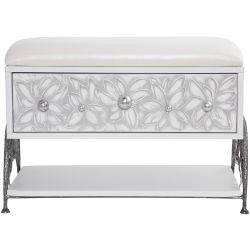 Банкетка Терра Айс Античное Серебро