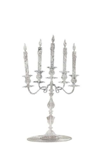Декор Канделябр" серебряный антик 14x4,5x25,5см