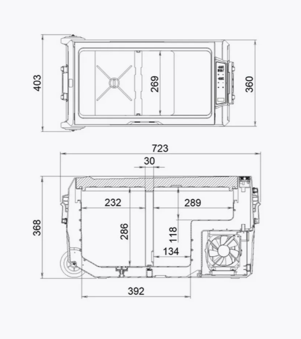 Автохолодильник Alpicool T36 - 2х камерный