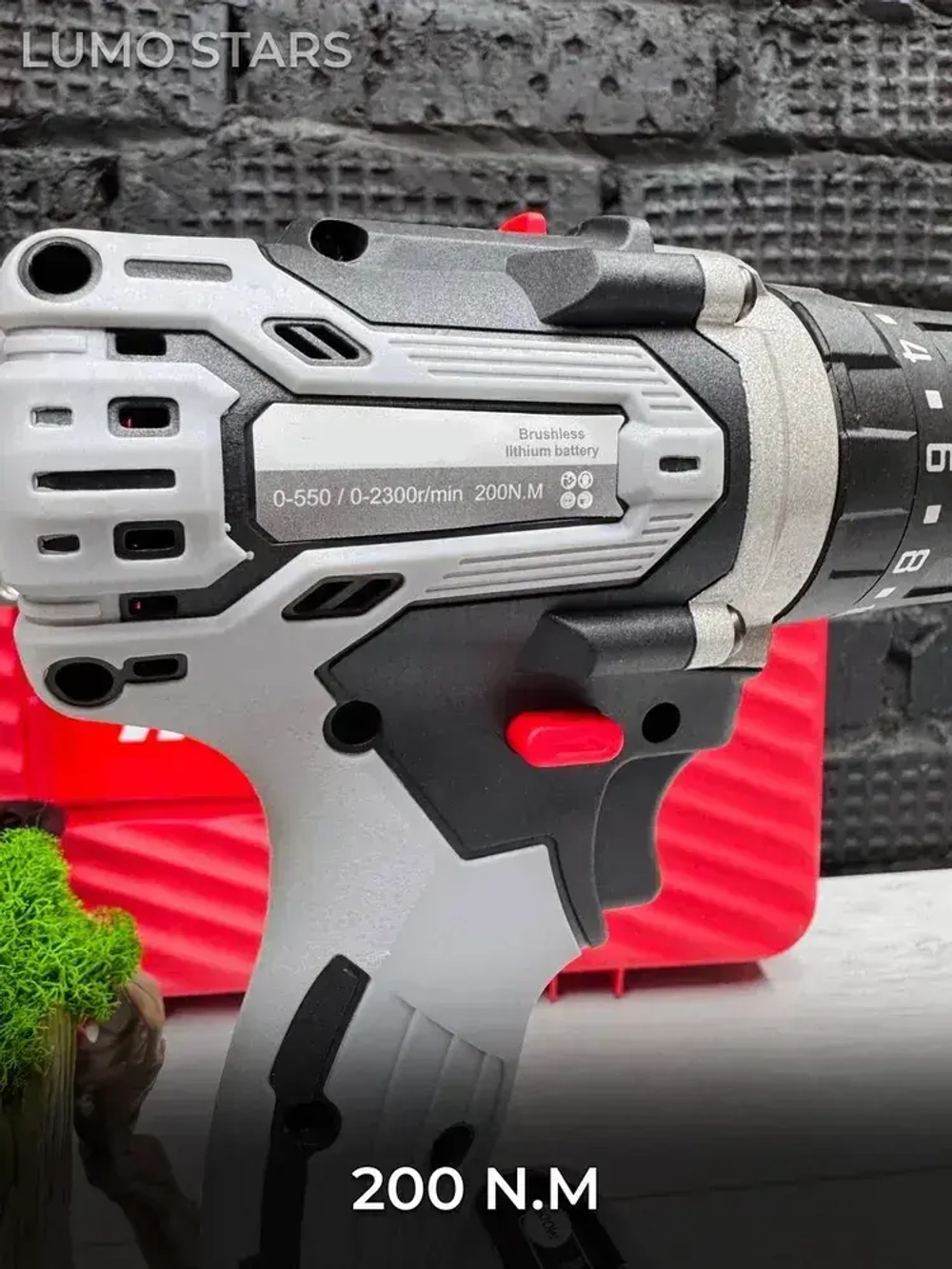 Дрель-шуруповерт шуруповерт для ледобура , 200N ,13 мм промышленного класса бесщеточная ударная дрель, От аккумулятора, 21 В, 120 Нм, 2 АКБ