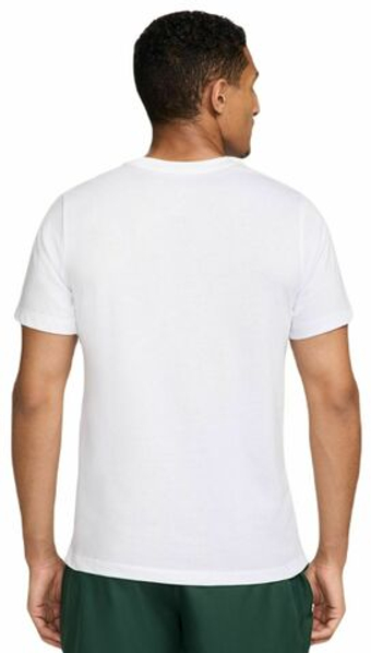 Мужская теннисная футболка Nike Court Dri-Fit Printed T-Shirt - белый