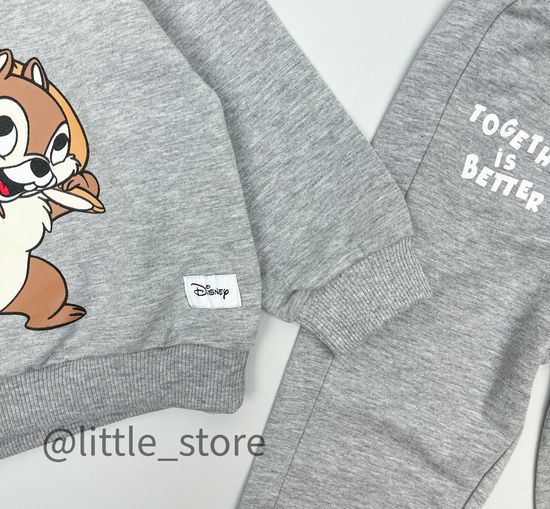 Комплект из футера (тонкого) "Чип и Дэйл" серый