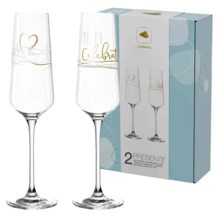 Leonardo Набор из 2 бокалов для шампанского Presente 280 мл Celebrate