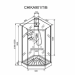 Душевая кабина CeruttiSpa CHIKA901B 90x90