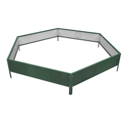 Клумба многоугольная оцинкованная с ножками 1 ярус RAL 6002 Зеленая листва