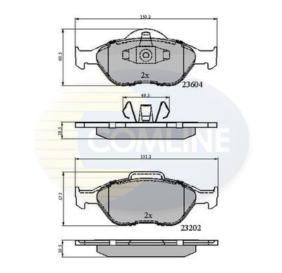COMLINE - CBP0891-CML - Brake Pad Set, disc brake